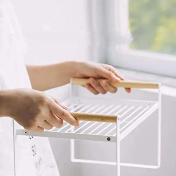 ESTANTE ORGANIZADOR DE COCINA BLANCO PARA GABINETES - 4