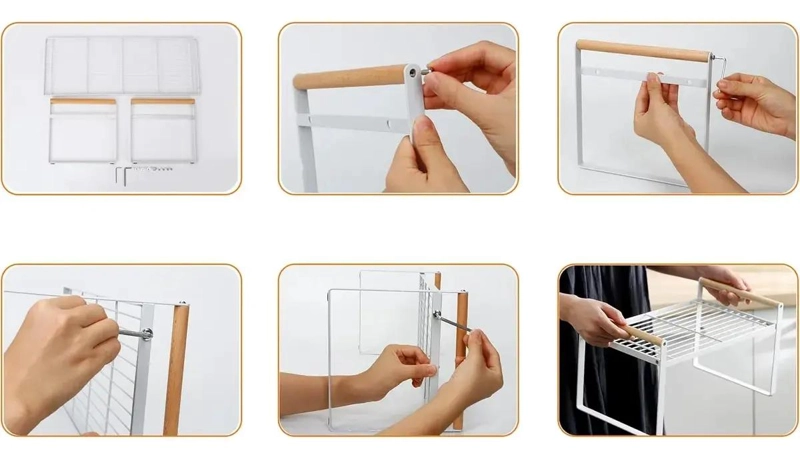 ESTANTE ORGANIZADOR DE COCINA BLANCO PARA GABINETES - 8