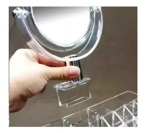 ORGANIZADOR ACRILICO GRANDE PARA MAQUILLAJE Y JOYAS CON ESPEJO - 5