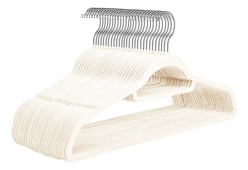 COLGADORES DE ROPA TERCIOPELO ANTIDESLIZANTE PACK DE 10 - 1