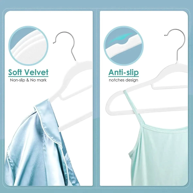 COLGADORES DE ROPA TERCIOPELO ANTIDESLIZANTE PACK DE 10 - 5