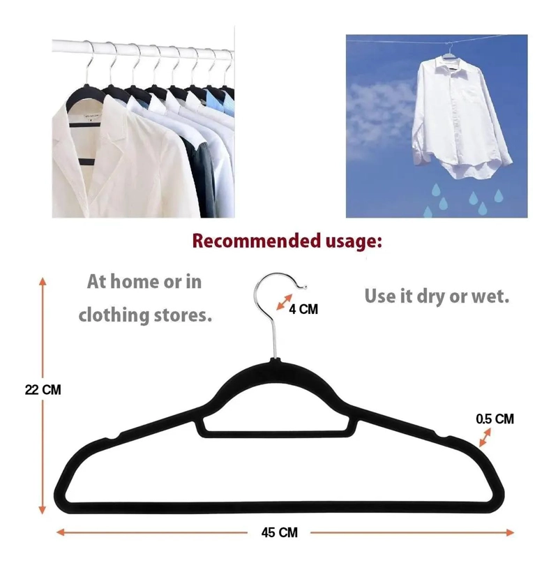 COLGADORES DE ROPA TERCIOPELO ANTIDESLIZANTE PACK DE 10 - 7