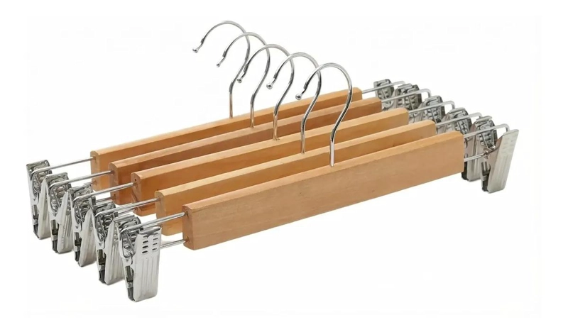 PERCHAS DE MADERA PARA PANTALONES Y CINTURONES - 1
