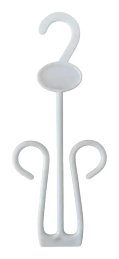 PACK DE 30 COLGADORES PLASTICOS BLANCOS PARA ROPA Y CALZADO - 1