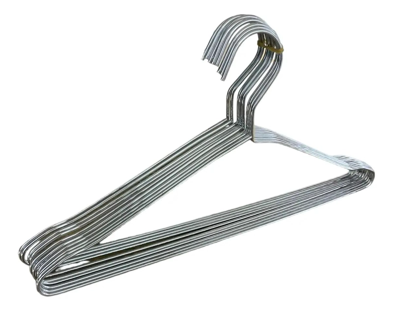 PACK DE 10 PERCHAS METALICAS ANTIDESLIZANTES PARA ROPA - 2