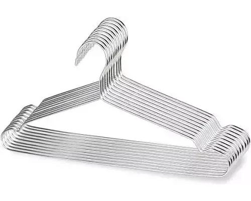 PACK DE 10 PERCHAS METALICAS ANTIDESLIZANTES PARA ROPA - 4