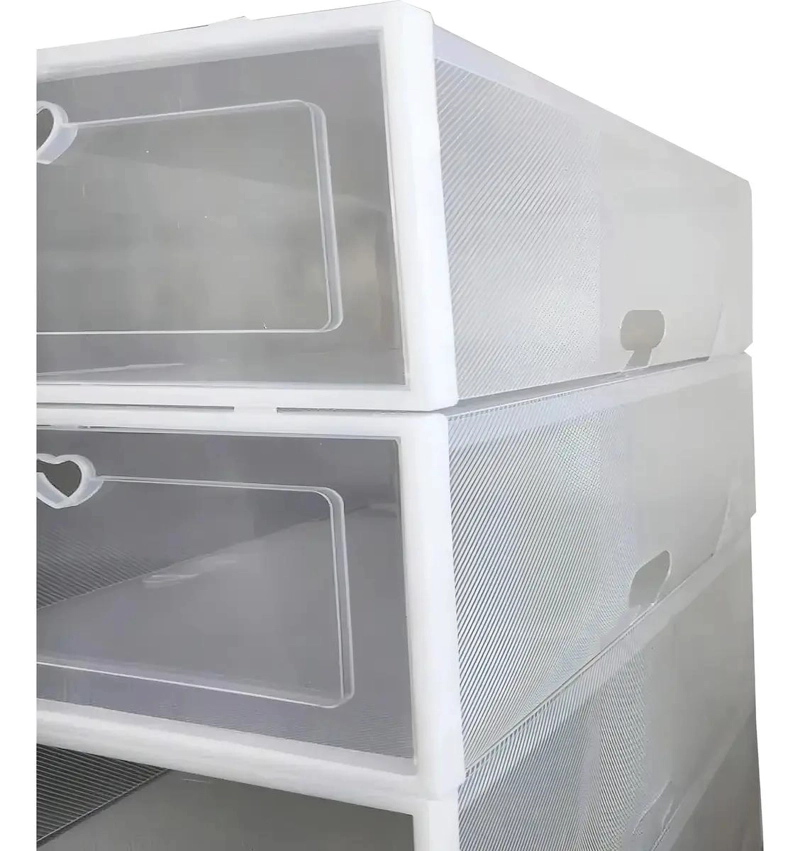 PACK DE 6 CAJAS ORGANIZADORAS DE ZAPATOS TRANSPARENTES DE ACRILICO - 2