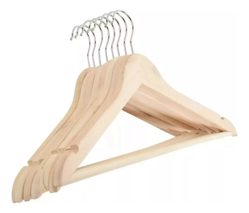 PACK DE 20 GANCHOS DE MADERA NATURAL PARA ORGANIZAR ROPA - 3