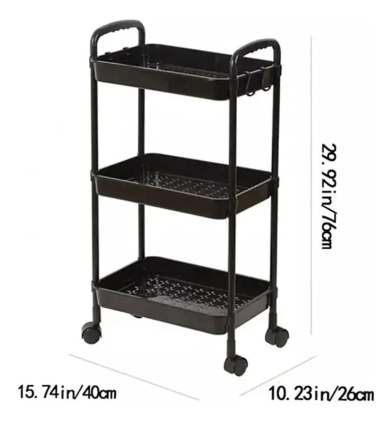 CARRITO ORGANIZADOR DE VERDURAS Y FRUTAS CON RUEDAS - 2