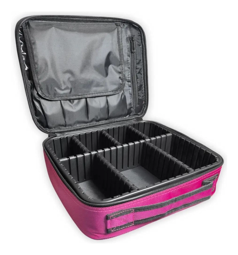 ESTUCHE ORGANIZADOR ROSADO PARA MAQUILLAJE Y COSME TICOS - 3