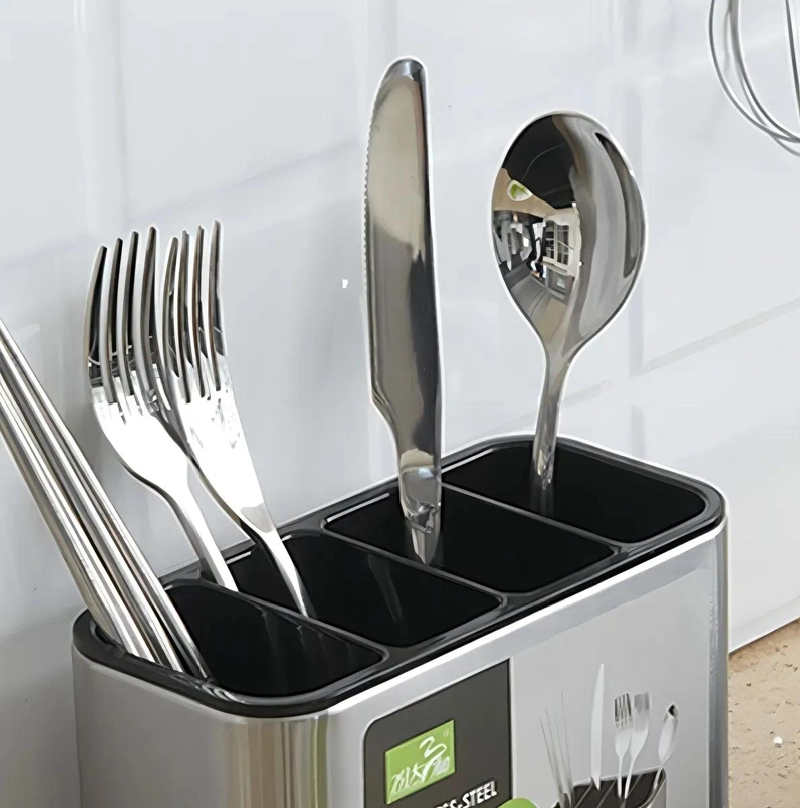 ESCURRIDOR DE CUBIERTOS Y UTENSILIOS DE ACERO INOXIDABLE - 2