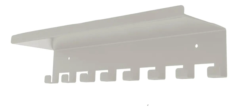 PERCHA REPISA METALICA MULTIFUNCIONAL COLOR BLANCO - 1