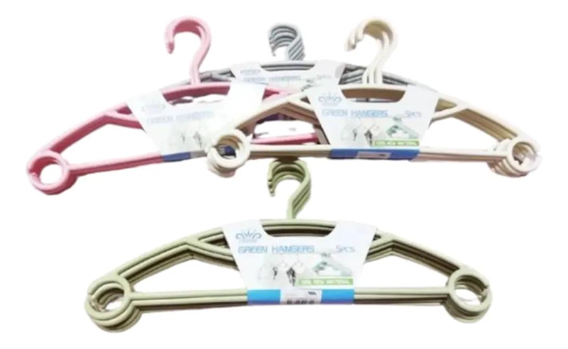 PACK DE 5 GANCHOS PLASTICOS RESISTENTES EN COLORES VARIADOS - 1