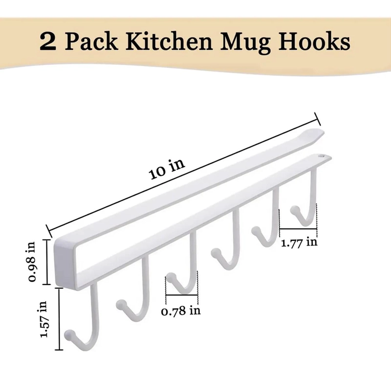 GANCHOS COLGANTES PARA COCINA Y BAÑO, 4 PIEZAS - 2
