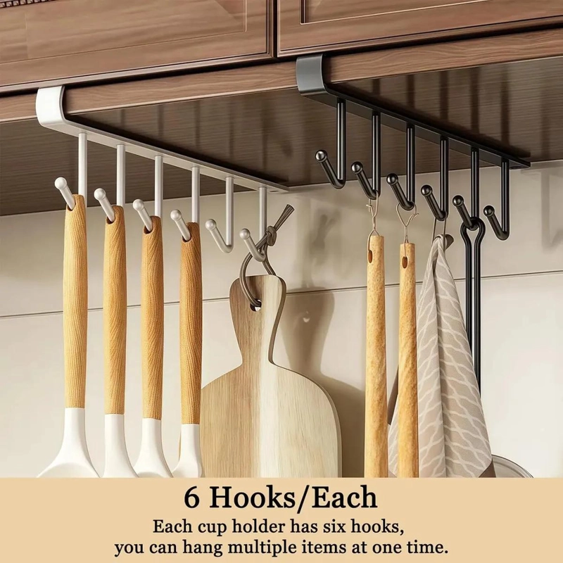 GANCHOS COLGANTES PARA COCINA Y BAÑO, 4 PIEZAS - 4