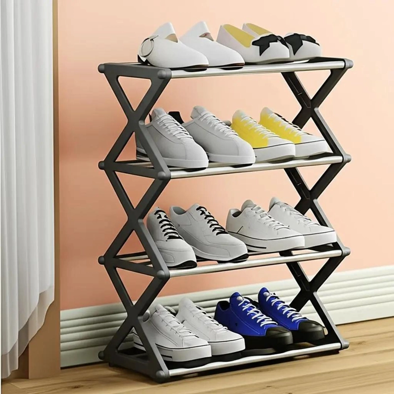 ORGANIZADOR DE ZAPATOS MULTIFUNCIONAL CON 4 NIVELES EN FORMA DE X - 1