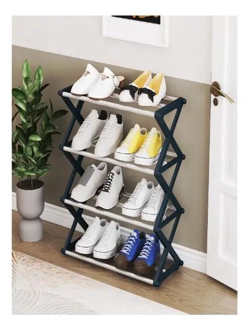 ORGANIZADOR DE ZAPATOS MULTIFUNCIONAL CON 4 NIVELES EN FORMA DE X - 4