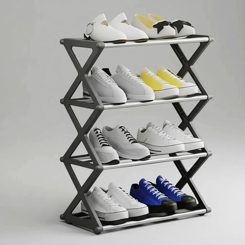 ORGANIZADOR DE ZAPATOS MULTIFUNCIONAL CON 4 NIVELES EN FORMA DE X - 6