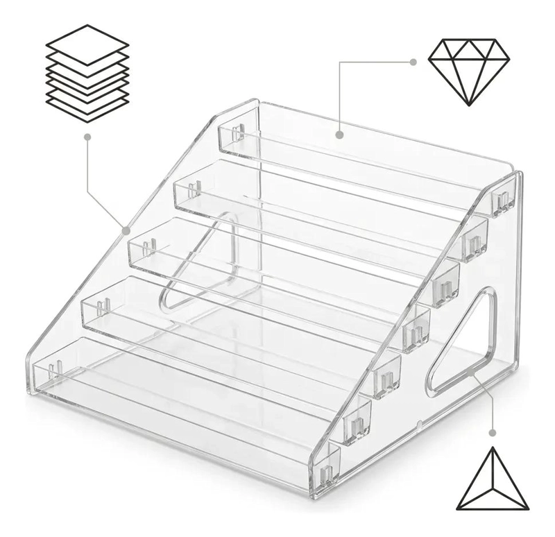 ORGANIZADOR ACRILICO DE MAQUILLAJE CON 7 NIVELES PARA ORDENAR - 7
