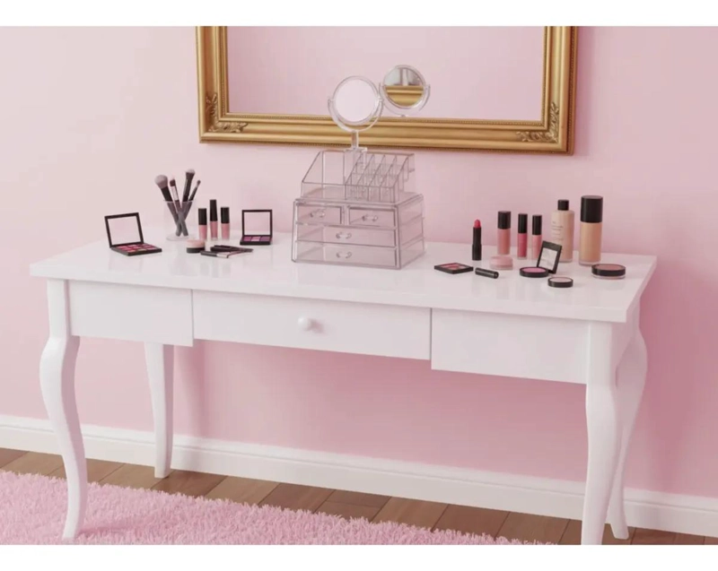 ORGANIZADOR DE MAQUILLAJE ACRILICO CON ESPEJO Y CAJONES - 2