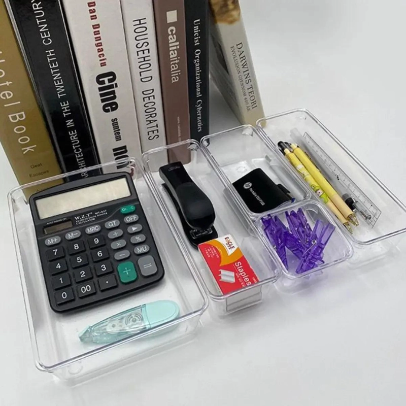 SET DE 4 CAJAS ORGANIZADORAS DE ACRILICO PARA ALMACENAMIENTO - 6