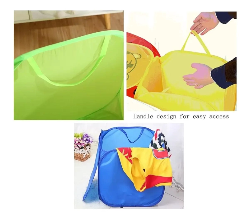 CANASTO PLEGABLE ORGANIZADOR PARA ROPA Y JUGUETES - 5