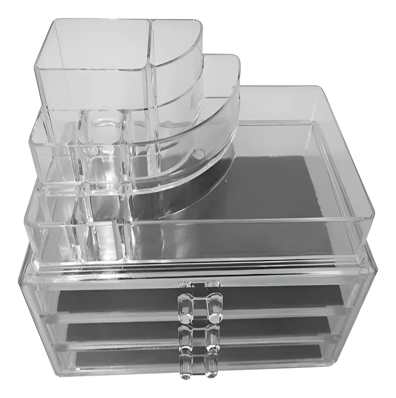 CAJA ORGANIZADORA DE MAQUILLAJE CON COMPARTIMENTOS PRACTICOS - 1