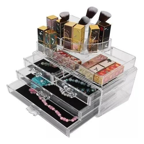 CAJA ORGANIZADORA DE MAQUILLAJE CON COMPARTIMENTOS PRACTICOS - 4