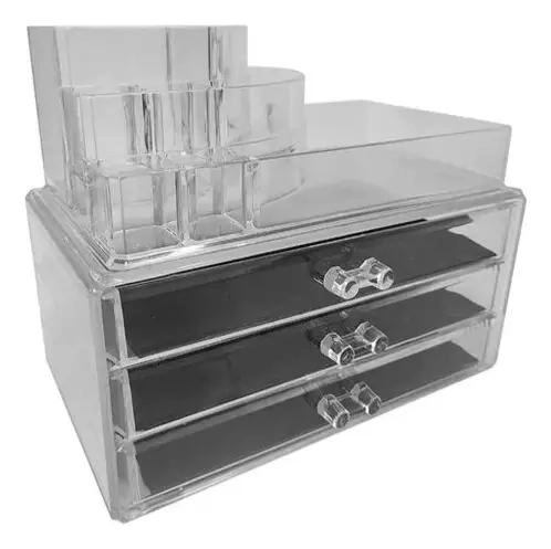 CAJA ORGANIZADORA DE MAQUILLAJE CON COMPARTIMENTOS PRACTICOS - 9