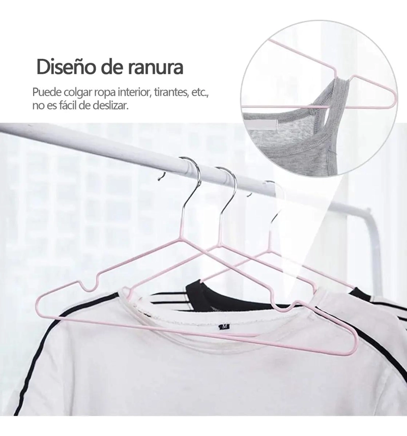GANCHOS COLGADORES ANTIDESLIZANTES PARA ROPA 10 UNIDADES - 4