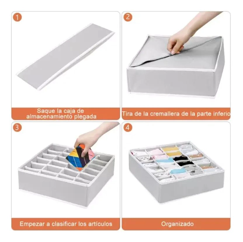 ORGANIZADOR TEXTIL PARA ROPA INTERIOR CON 16 DIVISIONES - 4