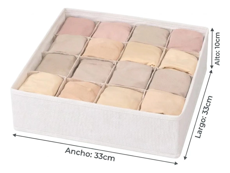 ORGANIZADOR TEXTIL PARA ROPA INTERIOR CON 16 DIVISIONES - 5