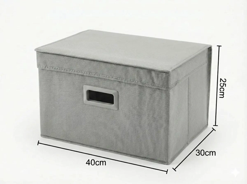 CAJA ORGANIZADORA PLEGABLE CON TAPA TRANSPARENTE PARA ROPA - 2