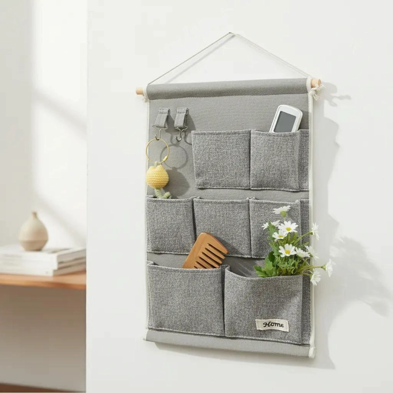 BOLSA DE ALMACENAMIENTO COLGANTE PARA PARED EN COLOR GRIS - 2