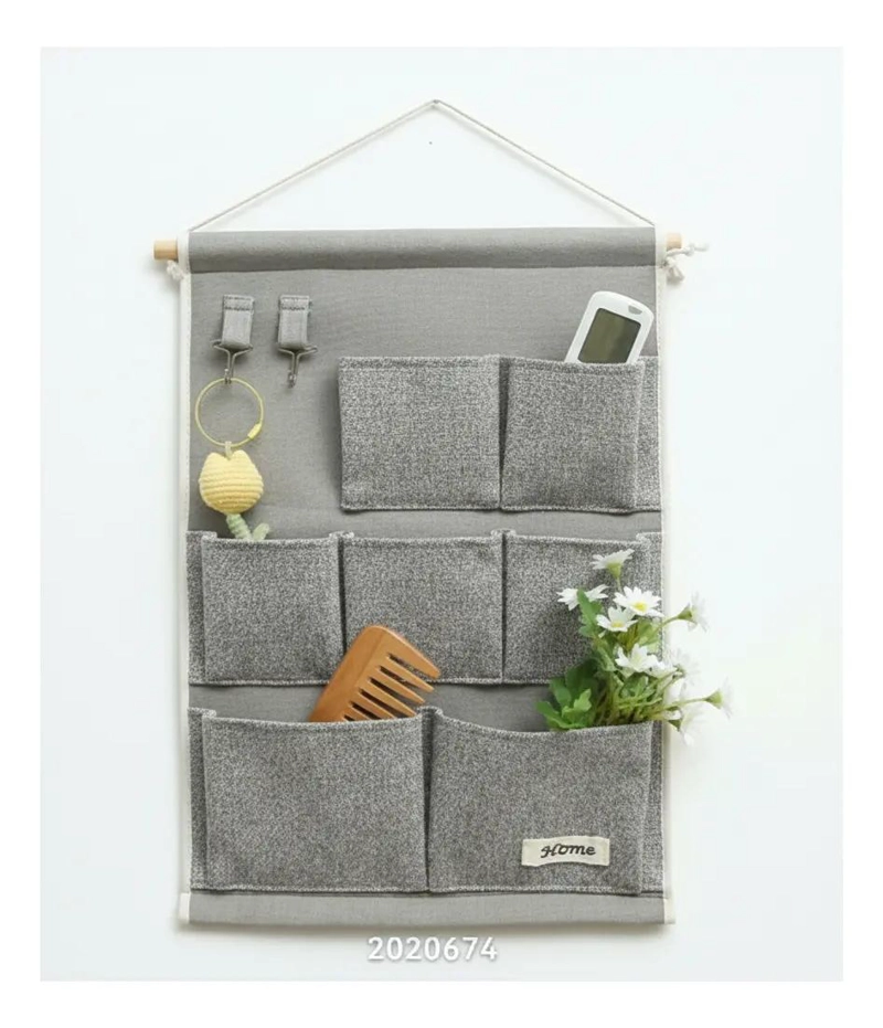 BOLSA DE ALMACENAMIENTO COLGANTE PARA PARED EN COLOR GRIS - 5