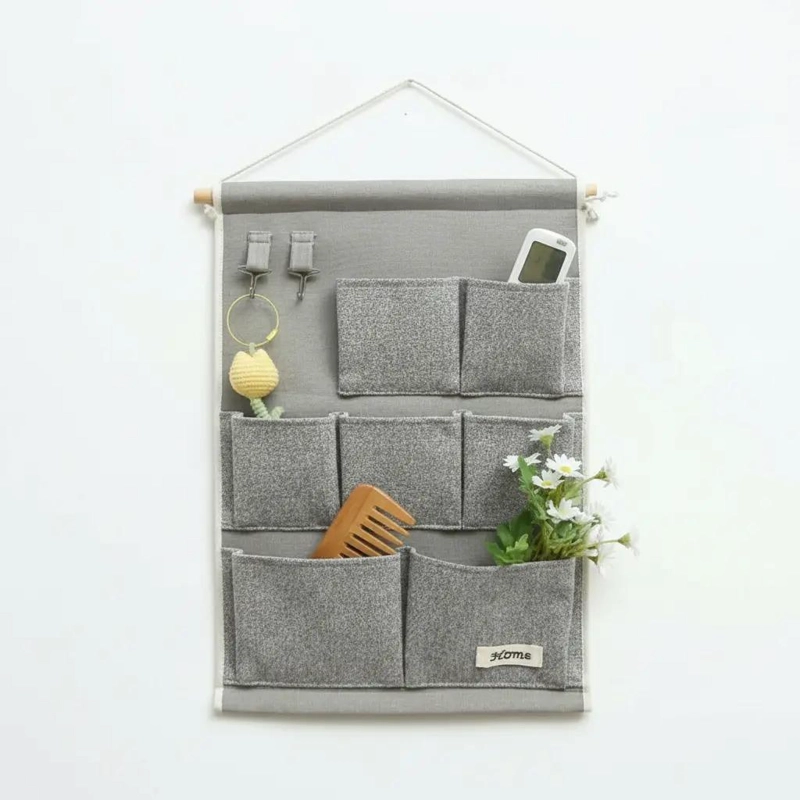 BOLSA DE ALMACENAMIENTO COLGANTE PARA PARED EN COLOR GRIS - 8