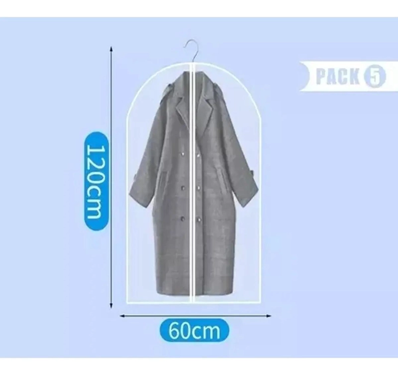 JUEGO DE 5 BOLSAS TRANSPARENTES PARA ALMACENAMIENTO DE ROPA - 3