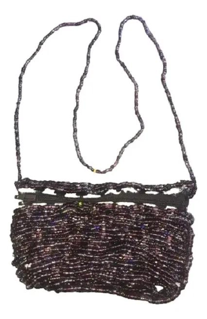 BOLSO PORTA COSME TICOS FORRADO CON MOSTACILLAS MULTICOLOR - 1
