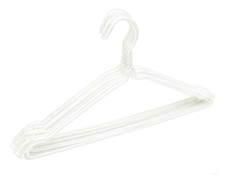 60 COLGADORES METALICOS ANTIDESLIZANTES PARA ROPA - 1