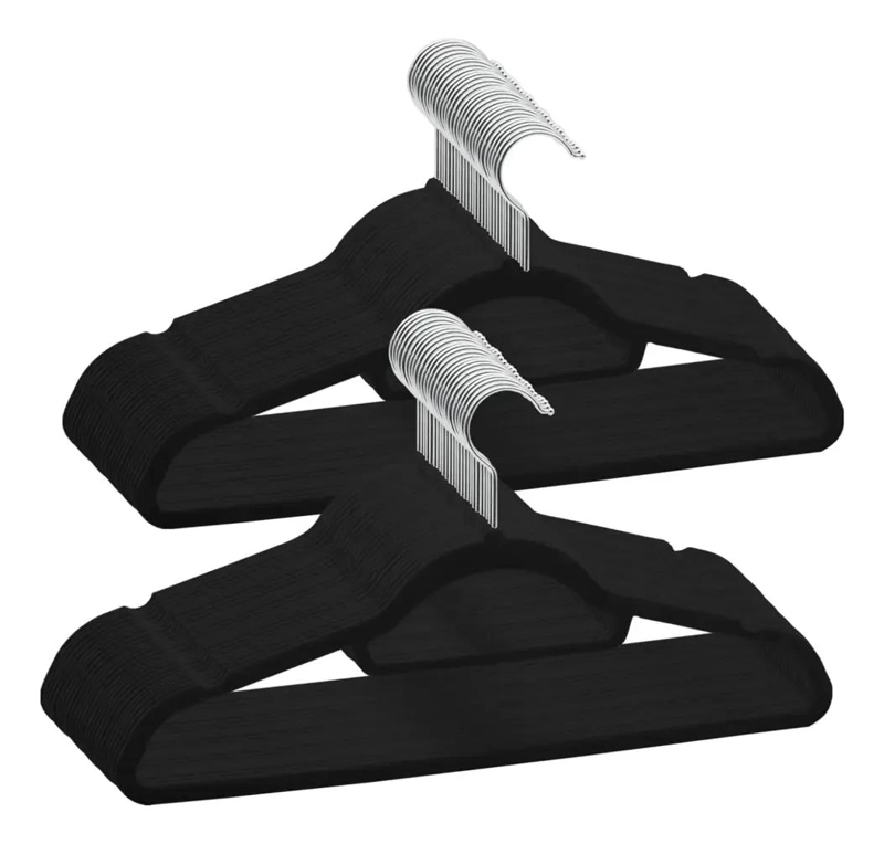 SET DE 20 COLGADORES DE ROPA DE TERCIOPELO ANTIDESLIZANTE - 2