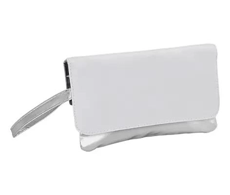 COSMETIQUERO PLATEADO CON ESTUCHE DESMONTABLE Y TAPA BLANCA - 1