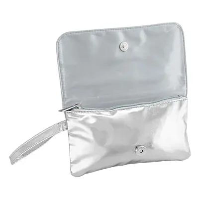 COSMETIQUERO PLATEADO CON ESTUCHE DESMONTABLE Y TAPA BLANCA - 2