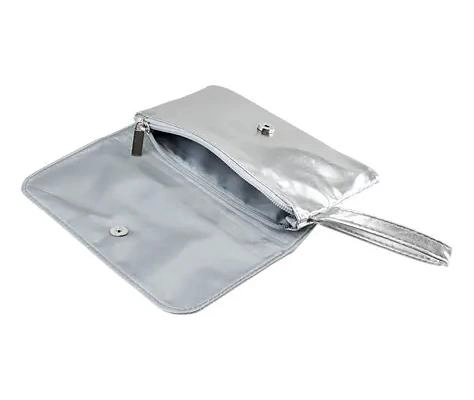 COSMETIQUERO PLATEADO CON ESTUCHE DESMONTABLE Y TAPA BLANCA - 4