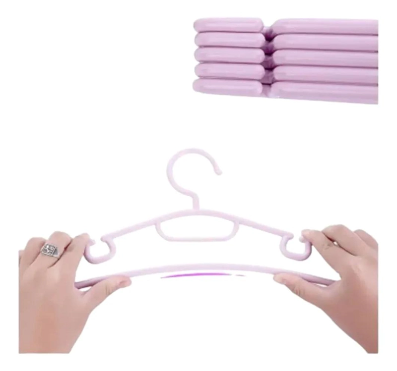 PACK DE 10 GANCHOS PLASTICOS REFORZADOS EN COLORES MODERNOS - 2