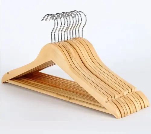 PACK DE 12 COLGADORES DE MADERA PARA POLERAS ADULTOS 44CM - 2