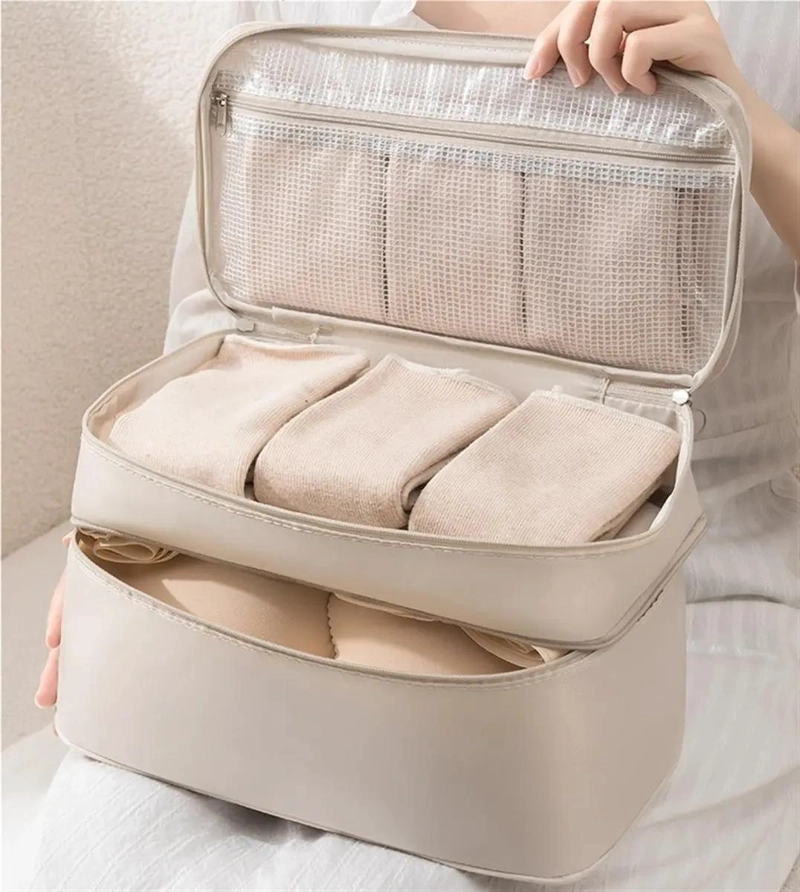 ORGANIZADOR DE ROPA INTERIOR IMPERMEABLE PARA VIAJE COLOR AZUL - 4