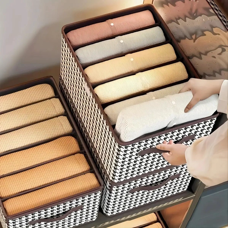 CAJA ORGANIZADORA PLEGABLE PARA CLOSET CON COMPARTIMENTOS - 4