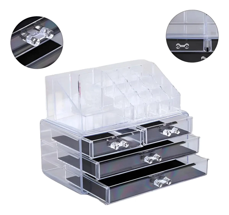 ORGANIZADOR DE COSME TICOS ACRILICO CON DISEÑO ELEGANTE Y PRACTICO - 1