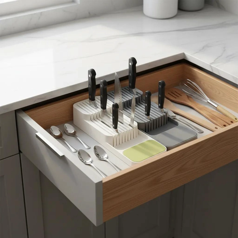 ORGANIZADOR COMPACTO PARA CUCHILLOS Y CUBIERTOS EN CAJON - 2