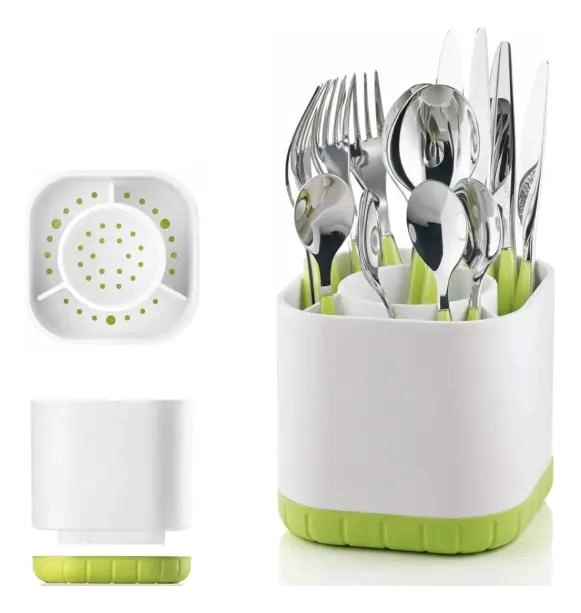 ORGANIZADOR ESCURRIDOR DE CUBIERTOS CON 4 COMPARTIMENTOS - 2
